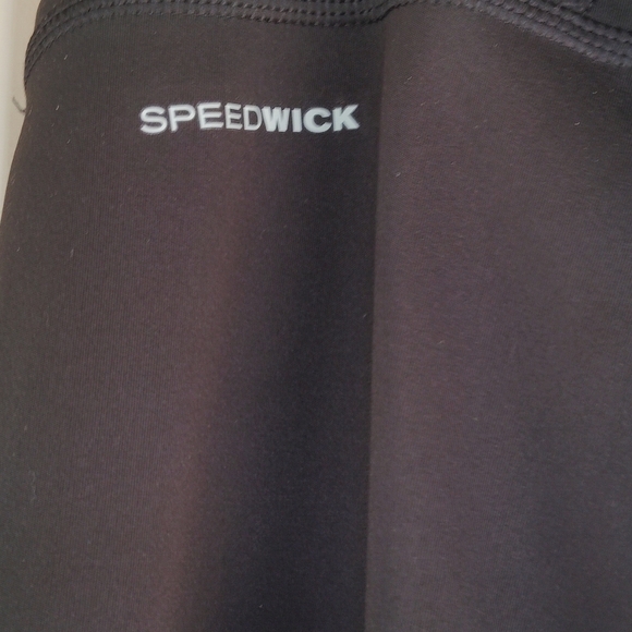Women's Reebok SpeedWick Black Leggings Size XL Yoga Gymn Athleisure Exercise - Picture 2 of 7